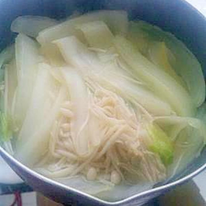 簡単　芯までやわらか白菜スープ